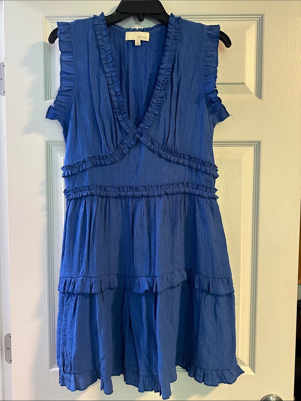 Pinch Blue Ruffle Mini Dress